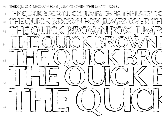 Chalk Line Outline font waterfall